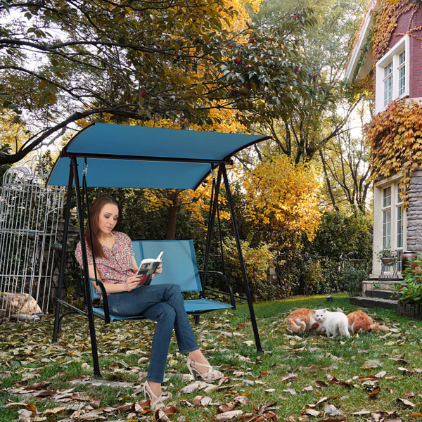 2-Seat Patio Swing with Adjustable Canopy product image