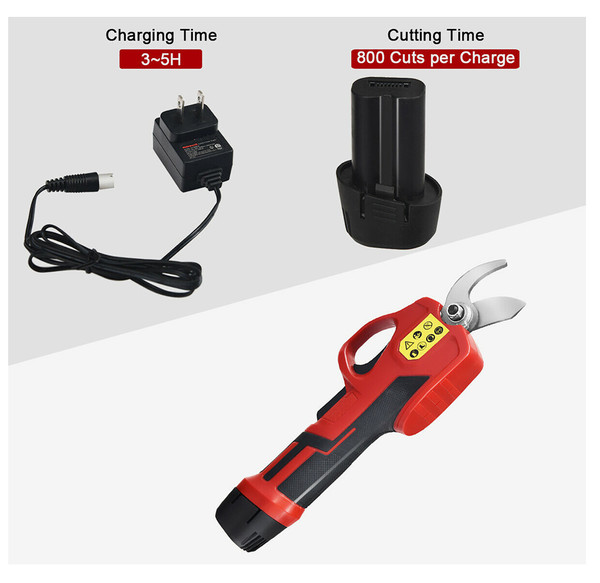 Cordless Electric 25mm Pruning Shears with 2Ah Rechargeable Battery product image