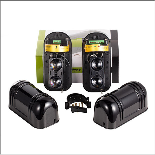 Double Beam Outdoor 100m Security Active IR Infrared Detector with Beam Alignment Sensor Alarm product image