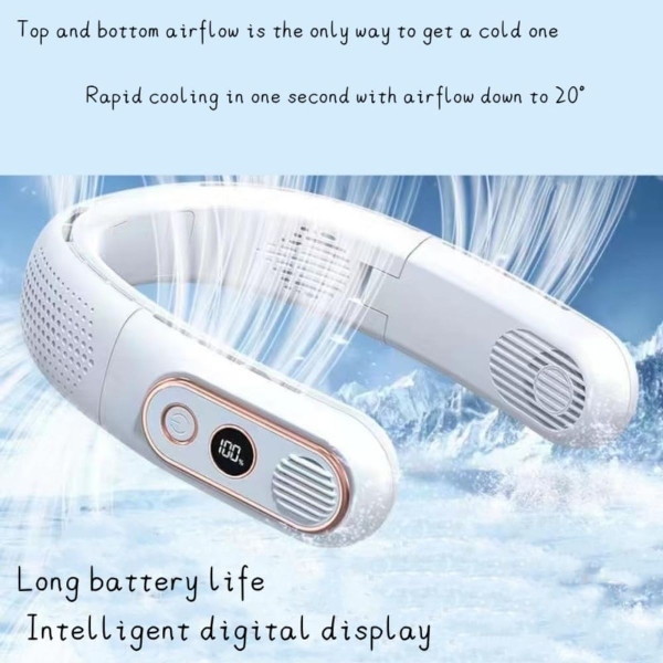 Portable USB Rechargeable Hanging Neck Fan product image