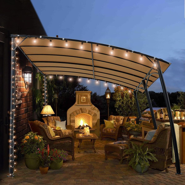 13 x 10-Foot Patio Porch Wall-Mounted Canopy Awning product image