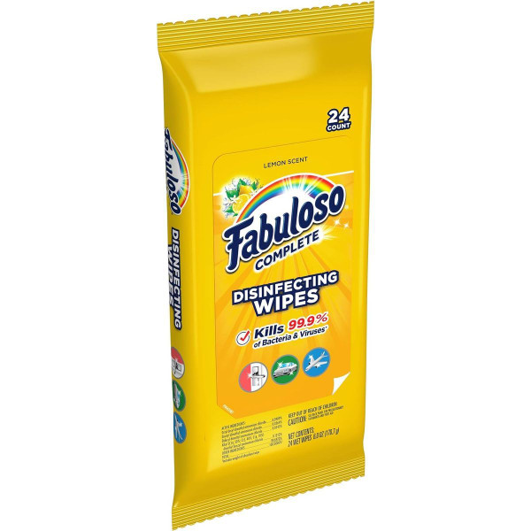 Fabuloso® Complete Disinfecting Wipes, Lemon Scent, 24 ct. (18-Pack) product image
