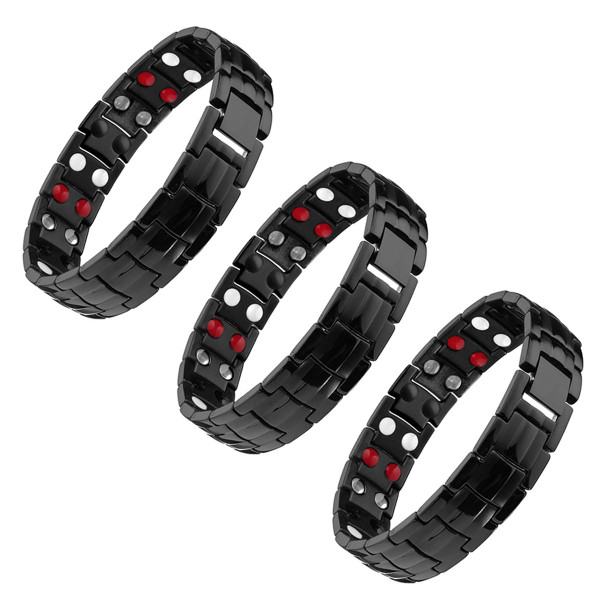 Magnetic Energy Stainless Steel Bracelet (3-Pack) product image