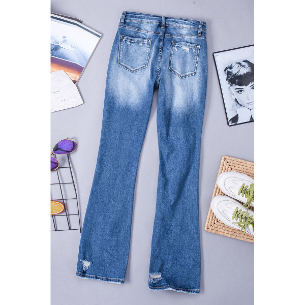 Women's Angelina Distressed Flare Jeans product image
