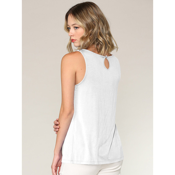 Women's Pleated Front Scoop Neck Shell Tank product image