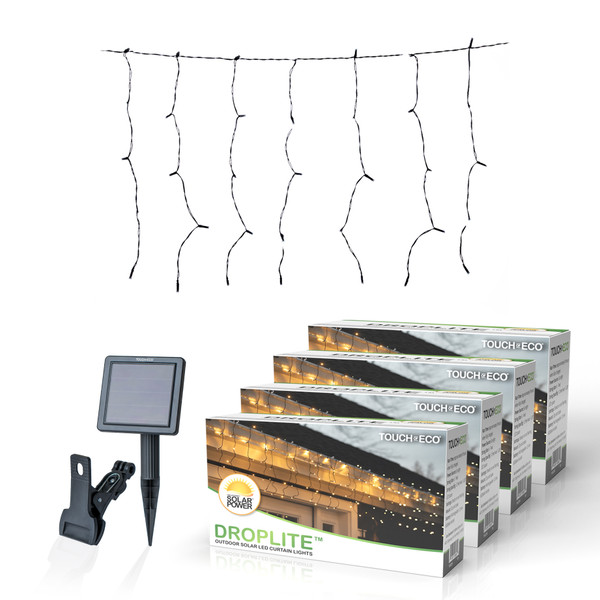 DROPLITE™ Outdoor Solar LED Curtain Lights  (1- to 4-Pack) product image