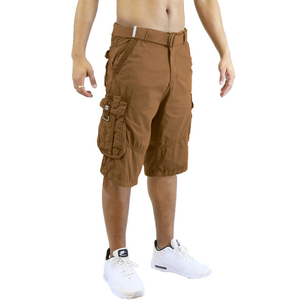 Men's Distressed Belted Cotton Cargo Shorts product image