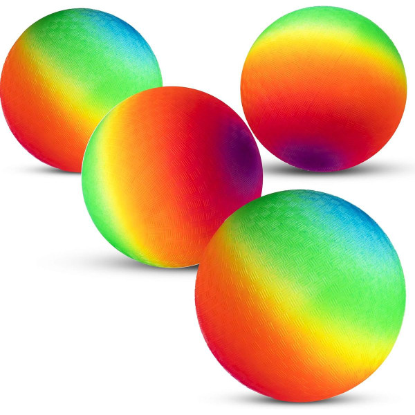 Waloo® 9-Inch Rainbow Playground Ball (2 or 4-Pack) with Hand Pump product image