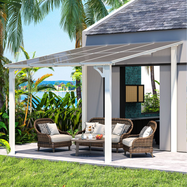 Wall-Mounted Patio Gazebo with Roof product image