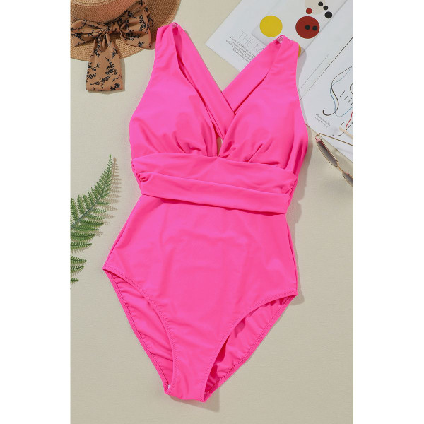 Miranda V-Neck Backless Ruched High Cut Monokini product image