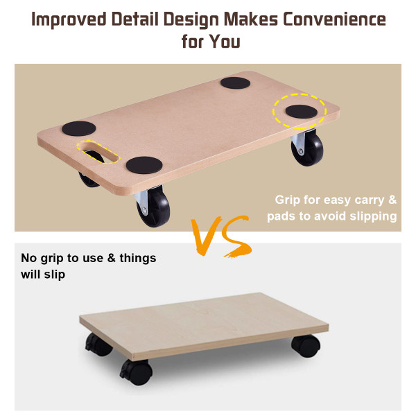 440-Pound Wood Platform Dolly (1, 2 or 4-Pack) product image