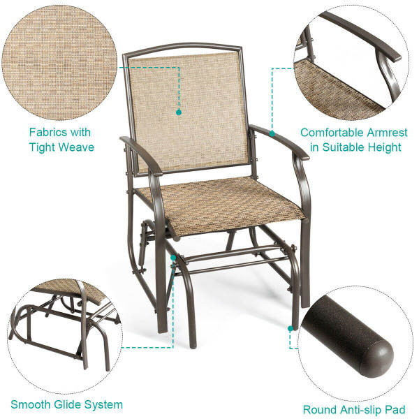 Outdoor Patio Rocking Glider Chairs (1 or 2-Pack) product image