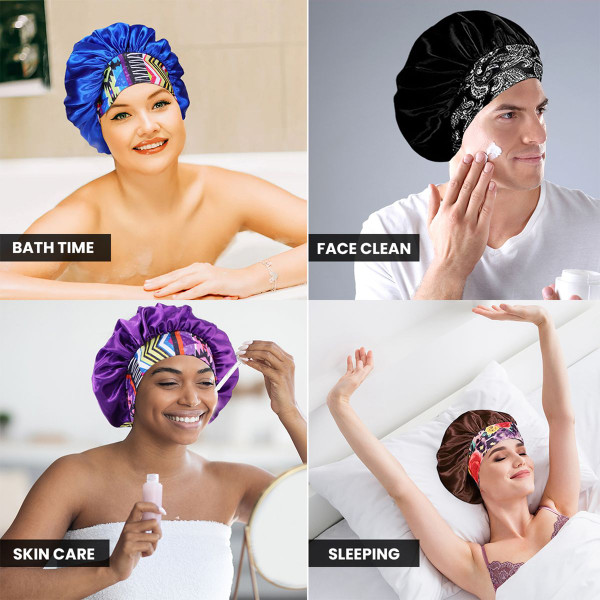 Women's Silky Satin Head Scarf Hair Wrap (3-Pack) product image
