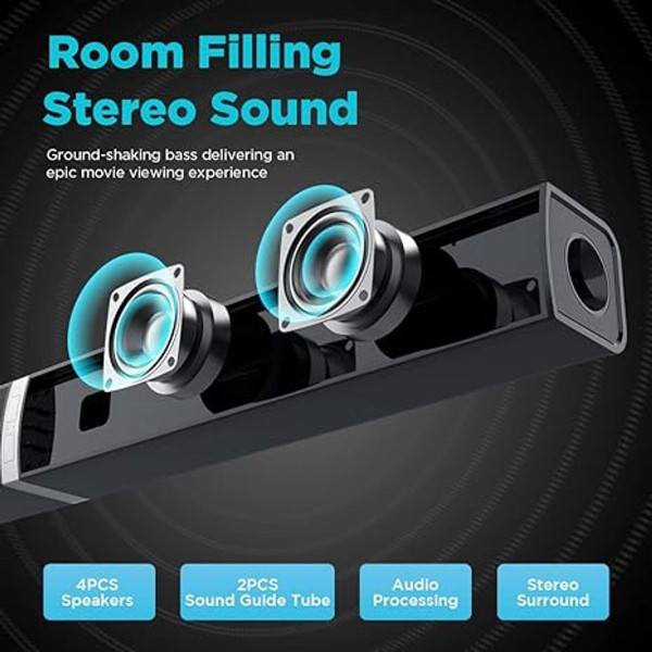 Mzeibo® 2 ch. Sound Bar with Remote, KY2020D product image