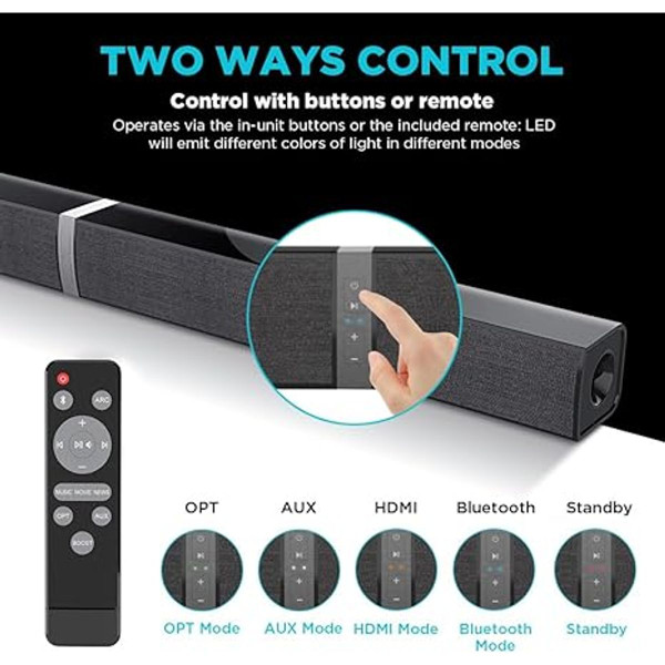 Mzeibo® 2 ch. Sound Bar with Remote, KY2020D product image