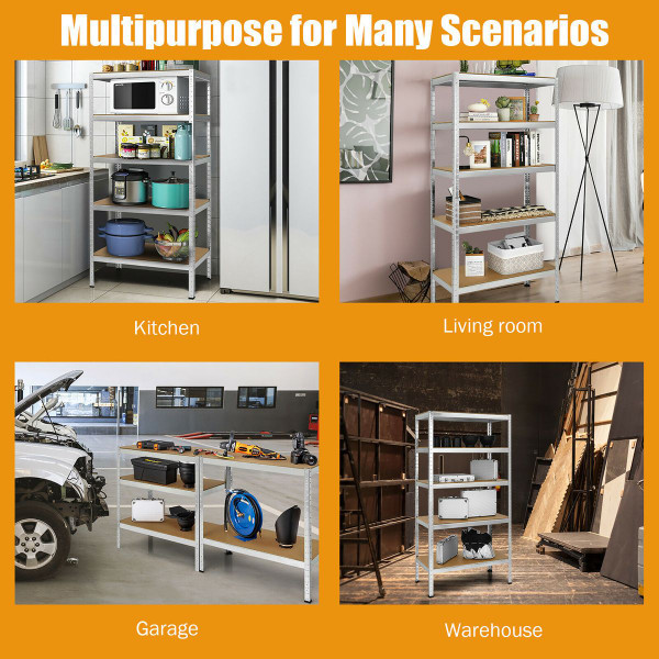 Costway 72'' Heavy Duty 5 Level Garage Shelf (2-Piece) product image