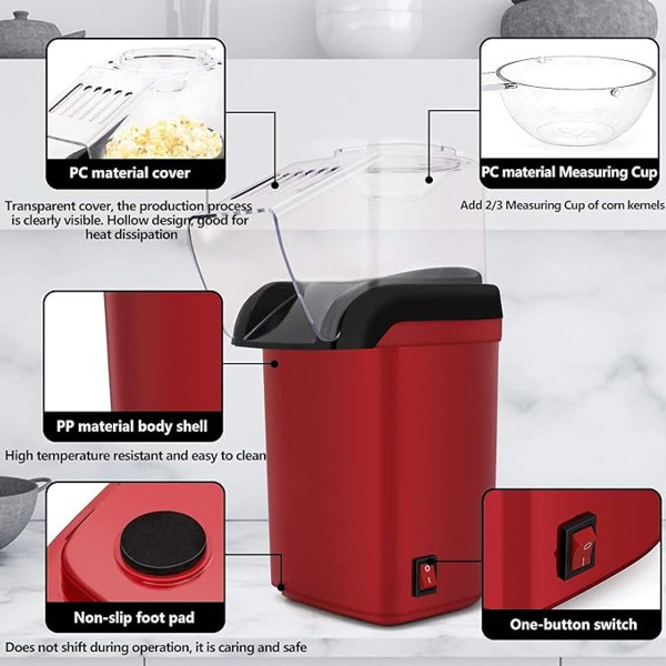 Electric Hot Air Popcorn Maker product image