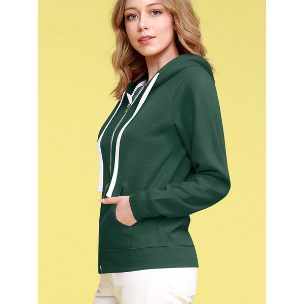 Women's Slim-Fit Casual Zip-up Hoodie Lightweight Sweatshirt product image