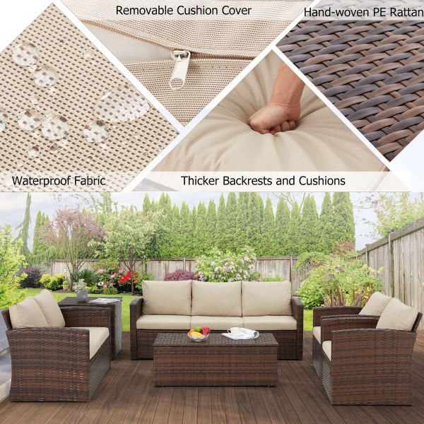 Outdoor Rattan 7-Piece Conversation Set product image