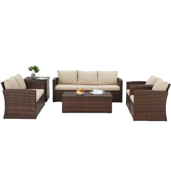 Outdoor Rattan 7-Piece Conversation Set product image