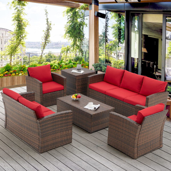 Outdoor Rattan 7-Piece Conversation Set product image