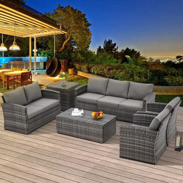 Outdoor Rattan 7-Piece Conversation Set product image