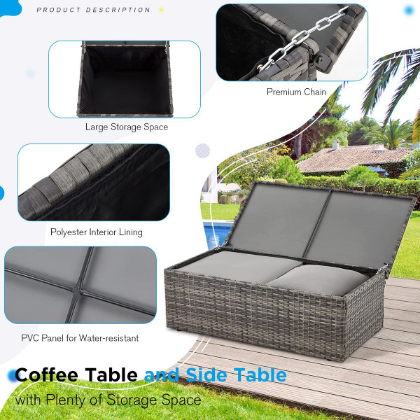 Outdoor Rattan 7-Piece Conversation Set product image