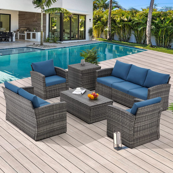 Outdoor Rattan 7-Piece Conversation Set product image