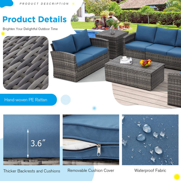 Outdoor Rattan 7-Piece Conversation Set product image