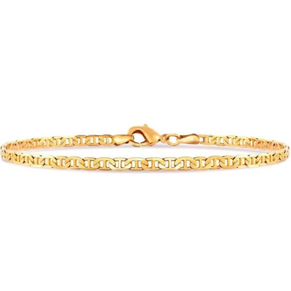10-Inch 18K-Gold-Plated Flat Mariner Anklet product image