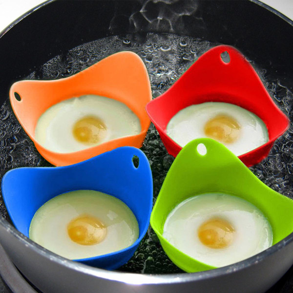 Silicone Egg Poaching Cups Set with Stainless Steel Egg Slicer (7-Pack) product image