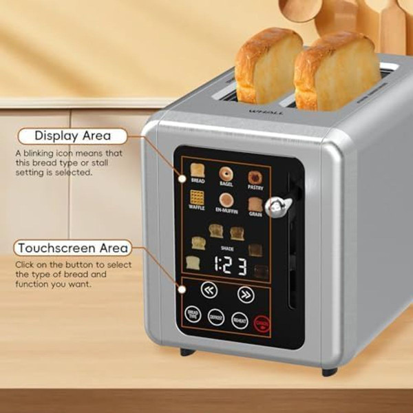 Whall® 2-Slice Touchscreen Toaster, KST075AU product image