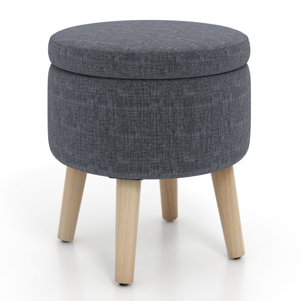Costway Round Storage Ottoman with Tray product image