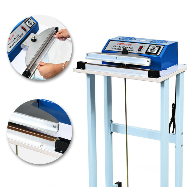 110V 12-Inch Foot Pedal Impulse Sealer Machine with Cutter product image