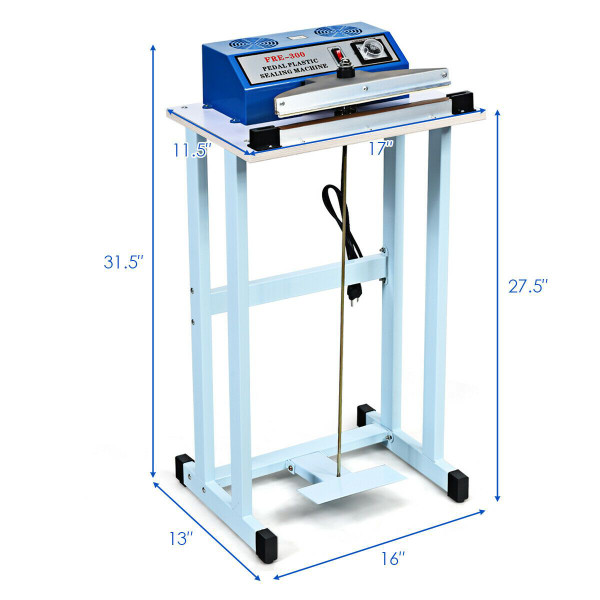 110V 12-Inch Foot Pedal Impulse Sealer Machine with Cutter product image