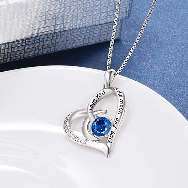 "I Love You to the Moon and Back" Color Swarovski Pavé Necklace product image
