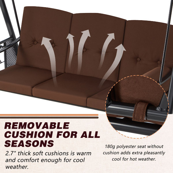Outdoor Patio Swing Chair with Adjustable Canopy product image