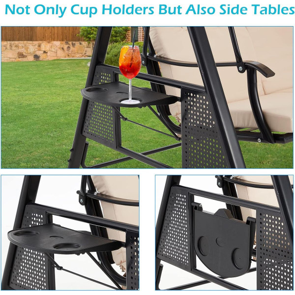 Outdoor Patio Swing Chair with Adjustable Canopy product image