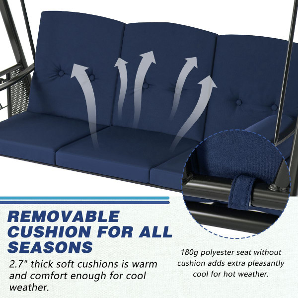 Outdoor Patio Swing Chair with Adjustable Canopy product image