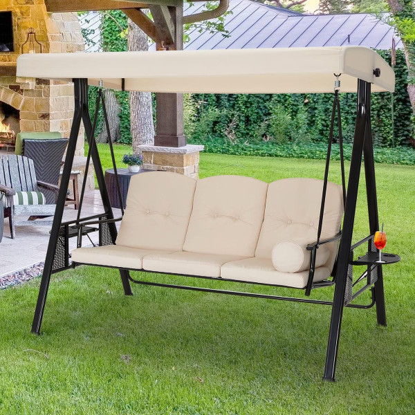 Outdoor Patio Swing Chair with Adjustable Canopy product image