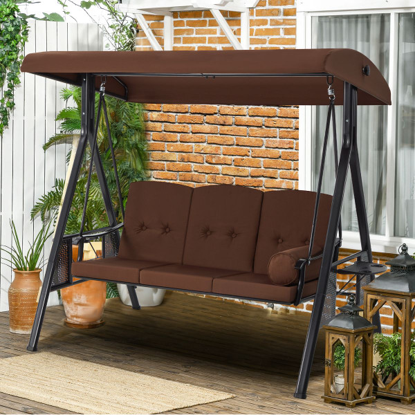 Outdoor Patio Swing Chair with Adjustable Canopy product image