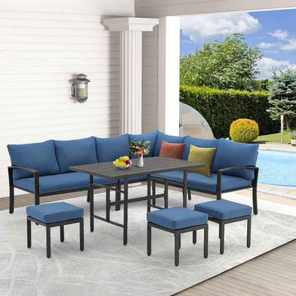 7-Piece Modular L-Shaped Sectional Sofa with Coffee Table product image