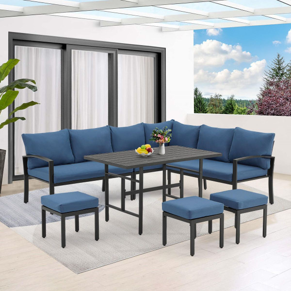7-Piece Modular L-Shaped Sectional Sofa with Coffee Table product image