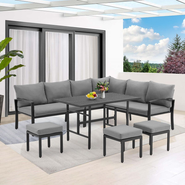 7-Piece Modular L-Shaped Sectional Sofa with Coffee Table product image