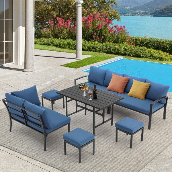7-Piece Modular L-Shaped Sectional Sofa with Coffee Table product image