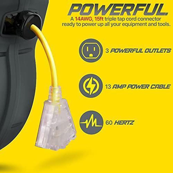 ReelWorks Retractable Mountable Extension Cord Reel product image