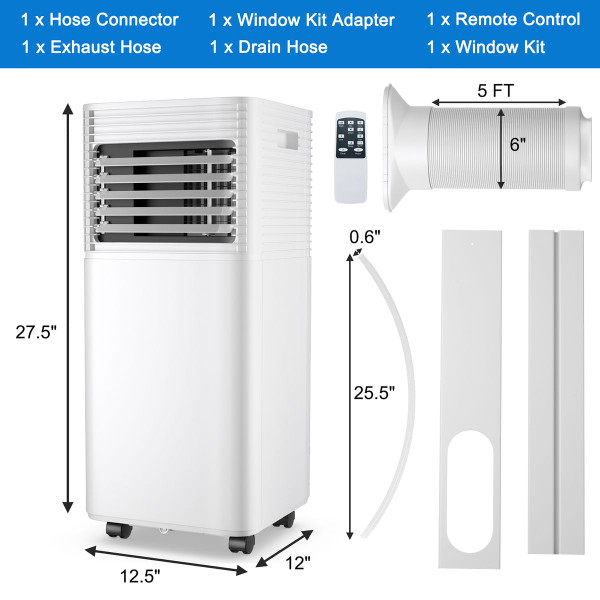8000 BTU 3-in-1 Fan, Dehumidifier, Air Conditioner product image