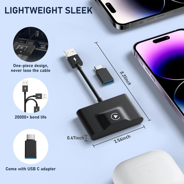 Teeran™ CarPlay Wireless Adapter for Wired CarPlay product image