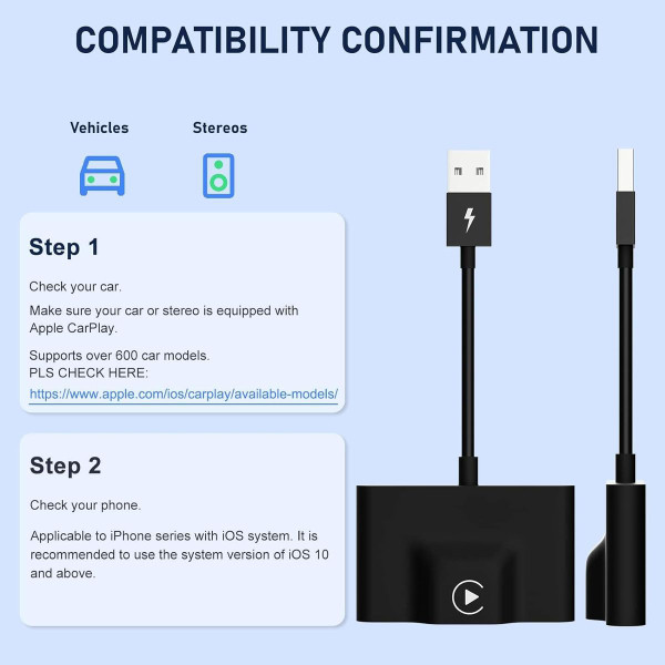 Teeran™ CarPlay Wireless Adapter for Wired CarPlay product image
