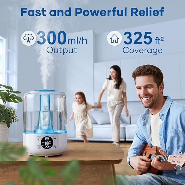 HiLIFE 3L Ultrasonic Cool Mist Quiet Top Fill Humidifier  product image